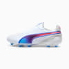 KING ULTIMATE FG/AG Football Boots Unisex, PUMA White-Bluemazing-Flat Light Gray-Sunset Glow, small-IDN