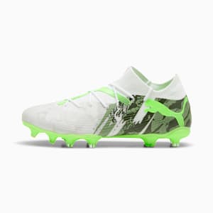 FUTURE 7 MATCH CAMO Firm Ground/Artificial Ground Men's Soccer Cleats, PUMA White-Green Glare-Green Moss-Dusty Green-Feather Gray, extralarge
