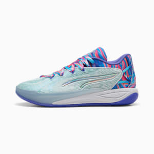 Stewie 4 Prism Women's Basketball Shoes, PUMA White-Light Aqua, extralarge