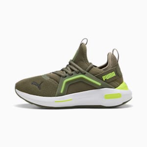 Softride Enzo 5 Men's Running Shoes, Loden Green-Yellow Alert, extralarge