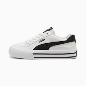 Court Classic Vulc Formstrip Big Kids' Sneakers, PUMA White-PUMA Black, extralarge