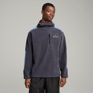 PUMA x LIBERAIDERS Men's Balaclava Hoodie, Galactic Gray, extralarge
