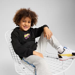 PUMA x HOT WHEELS™ Little Kids' Relaxed Graphic Hoodie, PUMA Black, extralarge