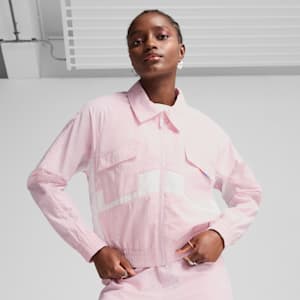 BMW M Motorsport Women's Woven Jacket, Rose Mauve, extralarge