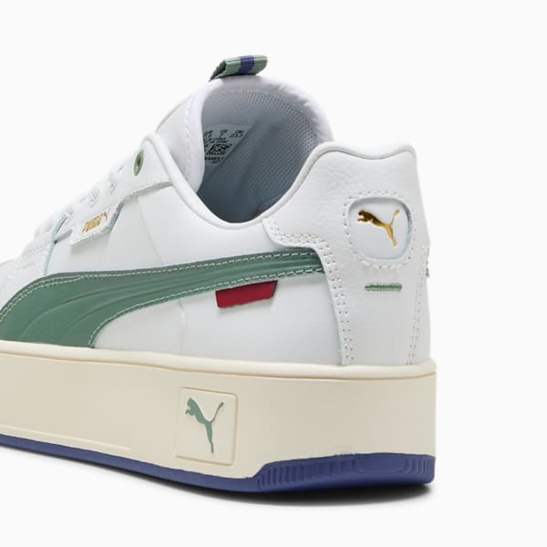 Carina Street Lux Sneakers Women, PUMA White-Green Moon-PUMA Gold, extralarge
