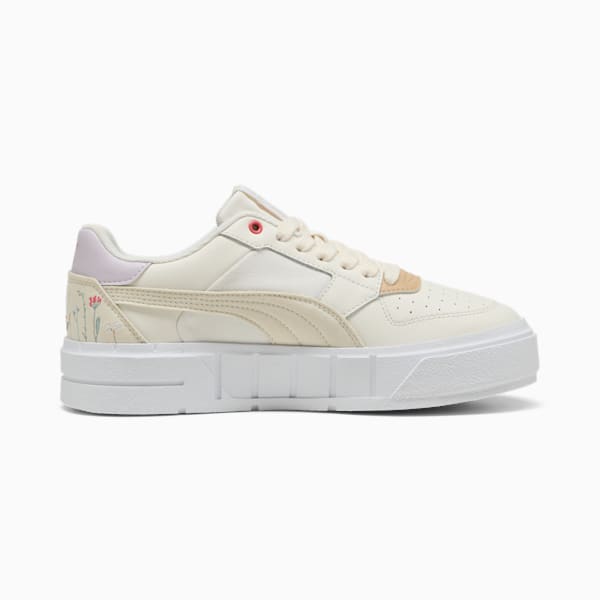 Tenis Cali Court Secret Garden para mujer, Warm White-PUMA White, extralarge