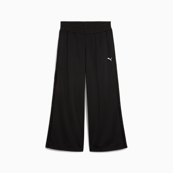 Wardrobe Essentials Women's Low Rise Popper Pants, PUMA Black, extralarge