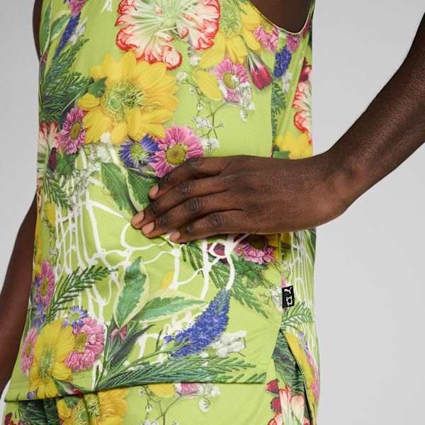 Maillot de basketball Dunked In Florals Homme, Pistachio Green-AOP, extralarge