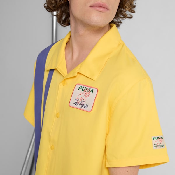 Wardrobe Essentials Las Vegas Men's Shirt, Sunny Yellow, extralarge