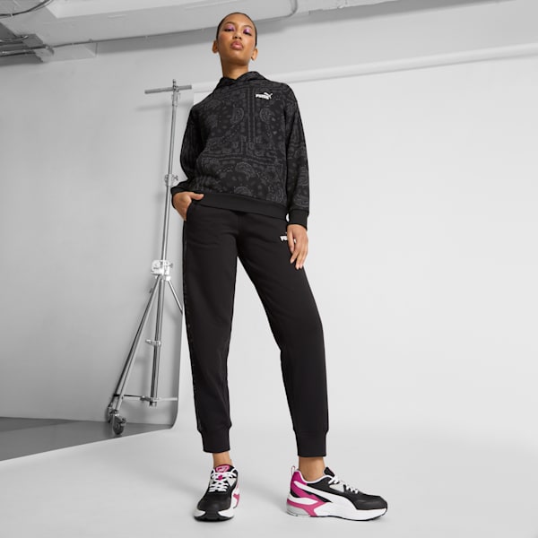 Sudadera con capucha ESS+ Paisley AOP para mujer, PUMA Black, extralarge