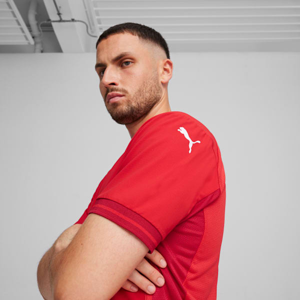 teamFINAL Men's Soccer Jersey, PUMA Red-PUMA White-Fast Red, extralarge