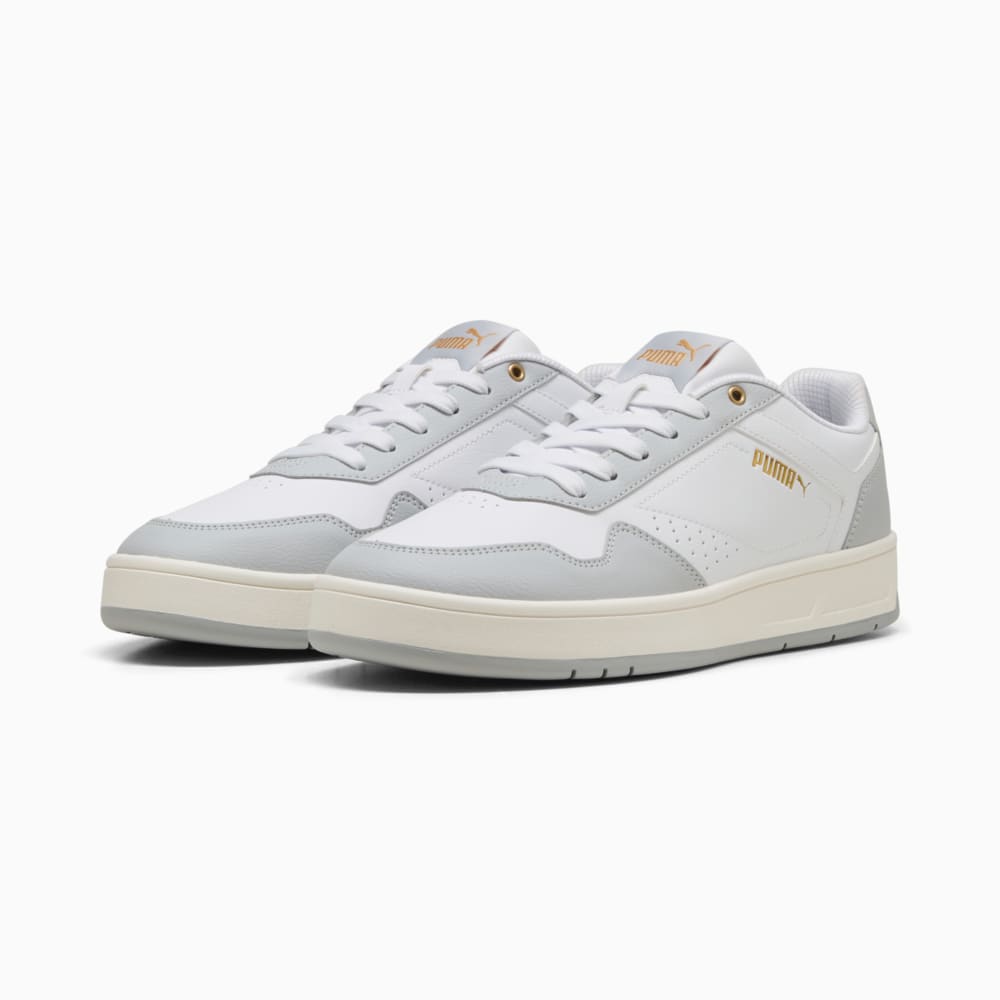 Зображення Puma Кеди Court Classic Sneakers #2: PUMA White-Cool Light Gray-PUMA Gold
