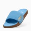 Изображение Puma Шлепанцы Leadcat 2.0 Palermo Foil Slides Unisex #6: Team Light Blue-PUMA Gold-Gum